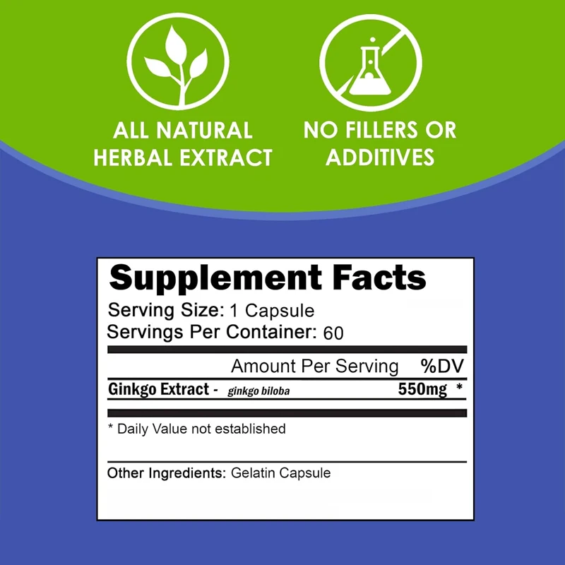 Пищевая добавка с экстрактом г – обзор и цена Ginkgo Biloba Extract