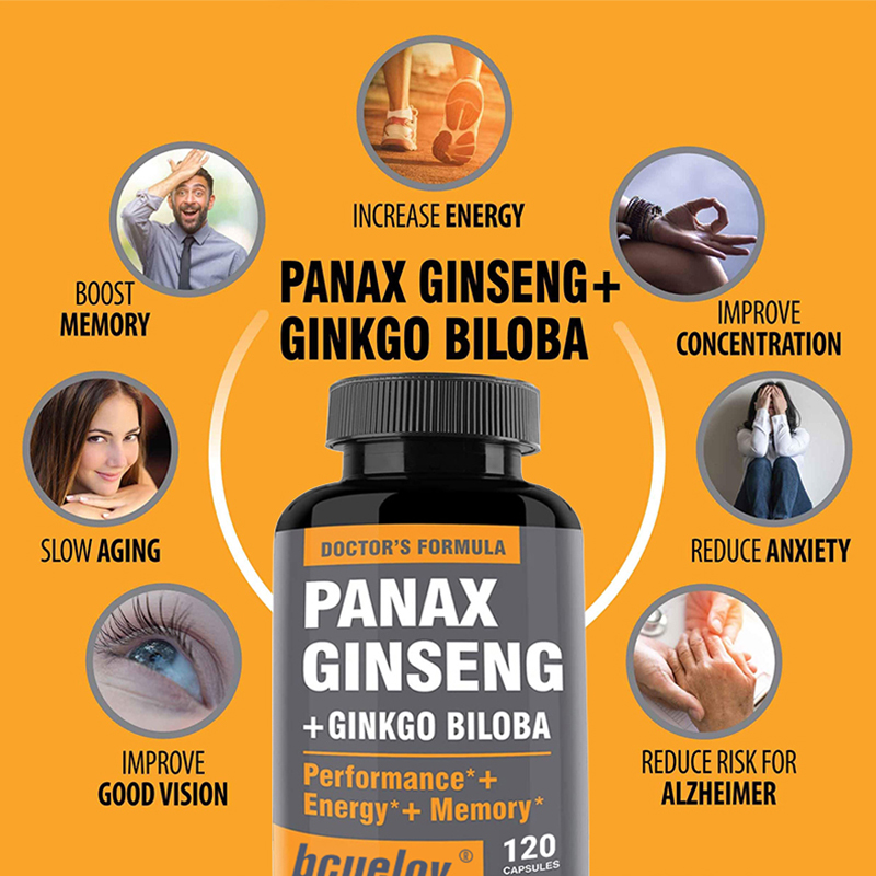 Капсулы с экстрактом женьшеня  – обзор и цена Ginkgo Biloba Extract